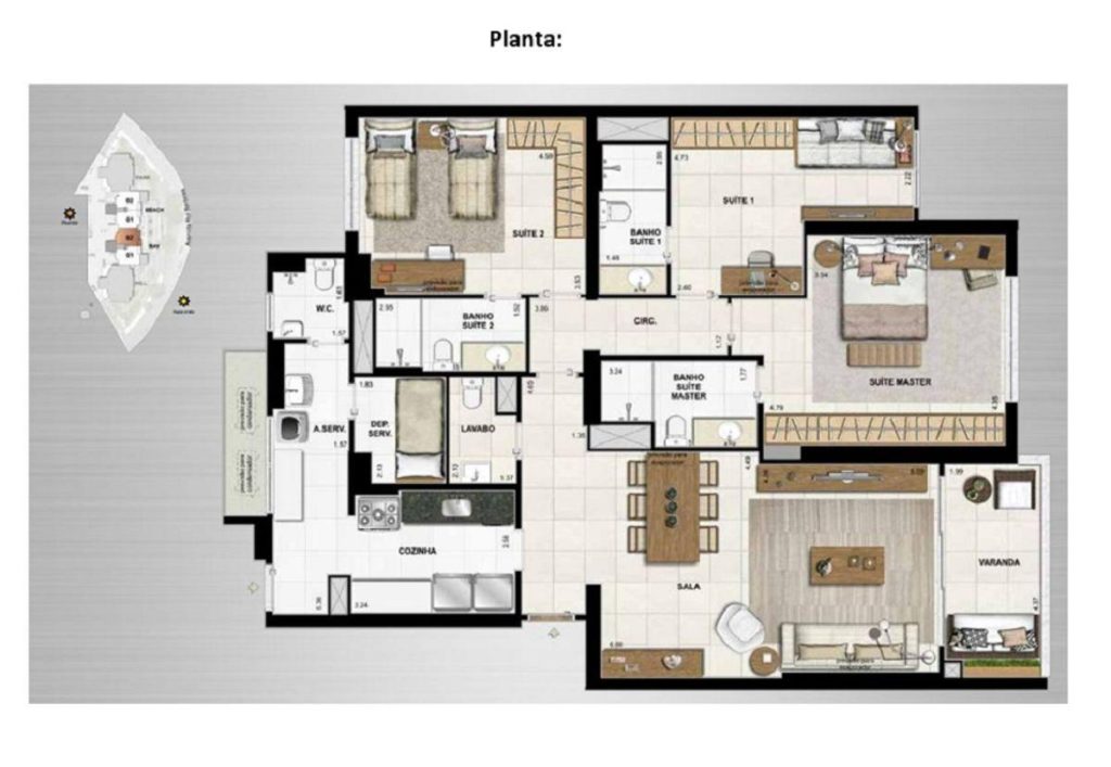 Flamengo – Rio By Yoo – Av Rui Barbosa – 3 suítes – 146,46m² – R$4.300.000,00