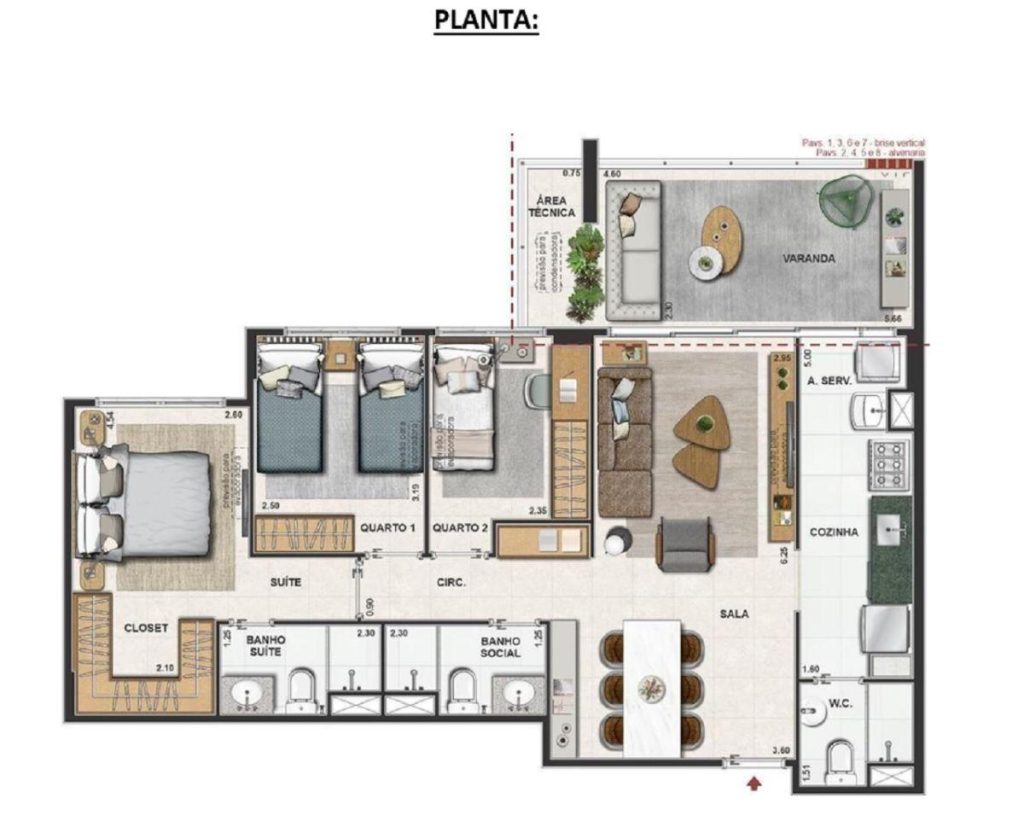 Barra da Tijuca – Mudrá Full Living – 3 quartos – 91,39 m² – R$1.540.000